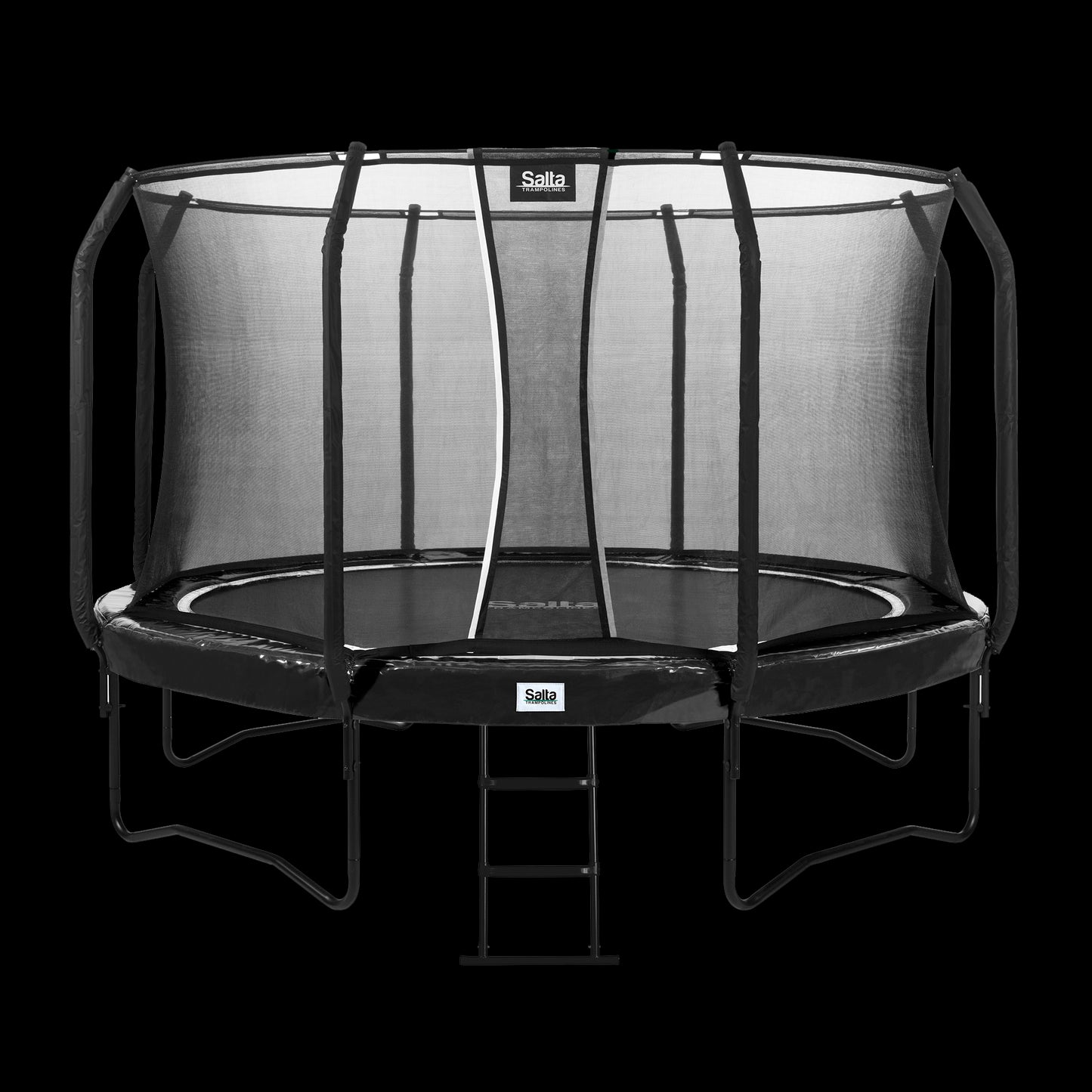 Trampoliini First Class Ø366 cm, musta sis. Portaat Salta