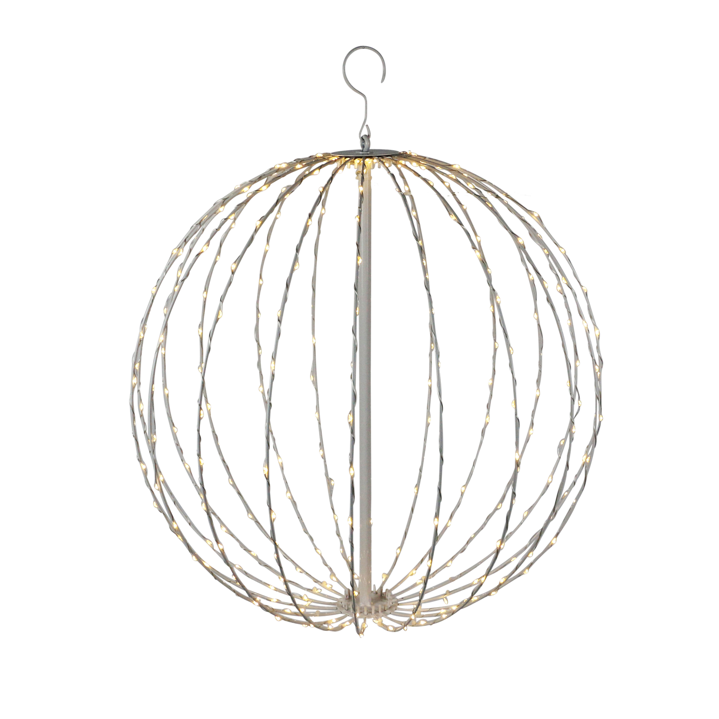 Metallipallo valkoinen, LED valoilla, 320 lediä, Ø50 cm, 230V NORDIC WINTER