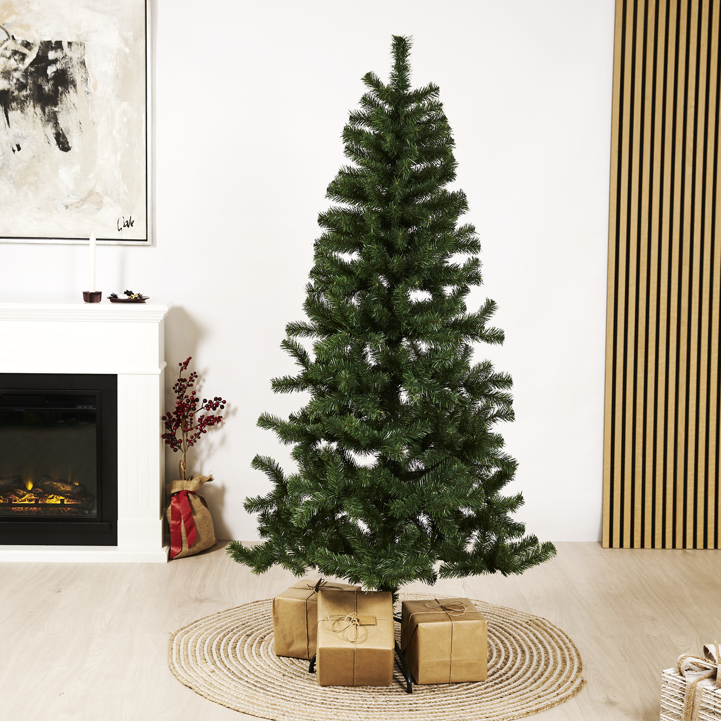 Joulukuusi PVC "ALF" Luokka B, 200 X 106 cm ilman valoja NORDIC WINTER