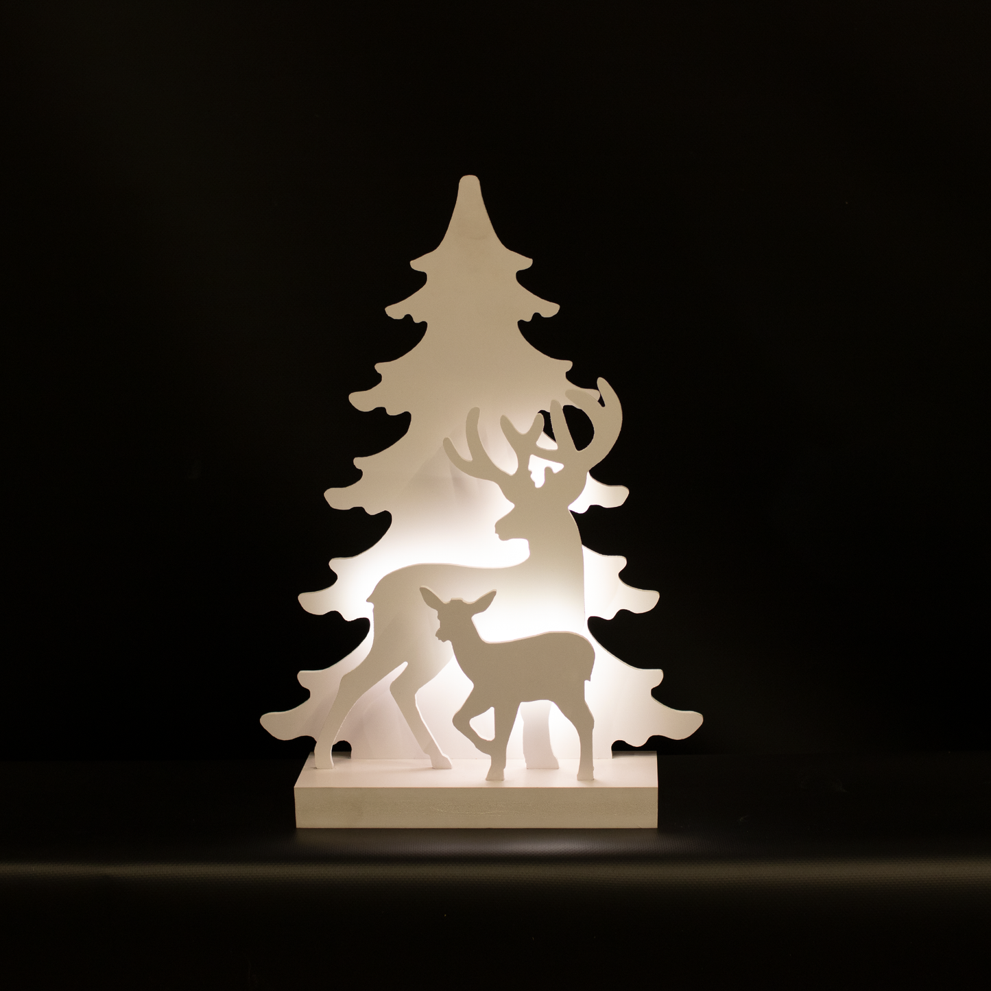 Joulusiluetti 3D LED poro motiivilla NORDIC WINTER