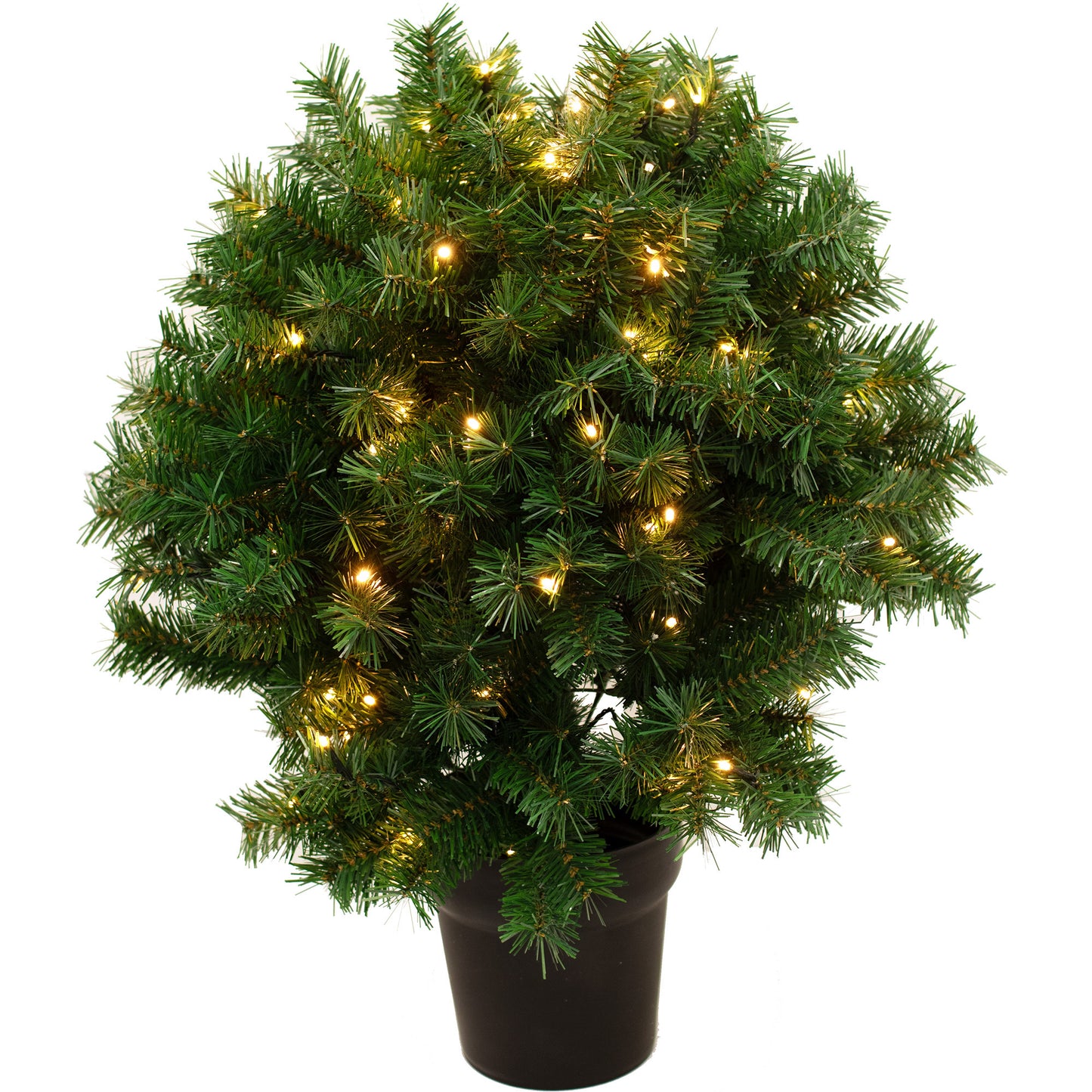 Pyöreä joulusetripuu ruukussa, korkeus 70 cm, 120 LED-valoa, 230 volttia NORDIC WINTER