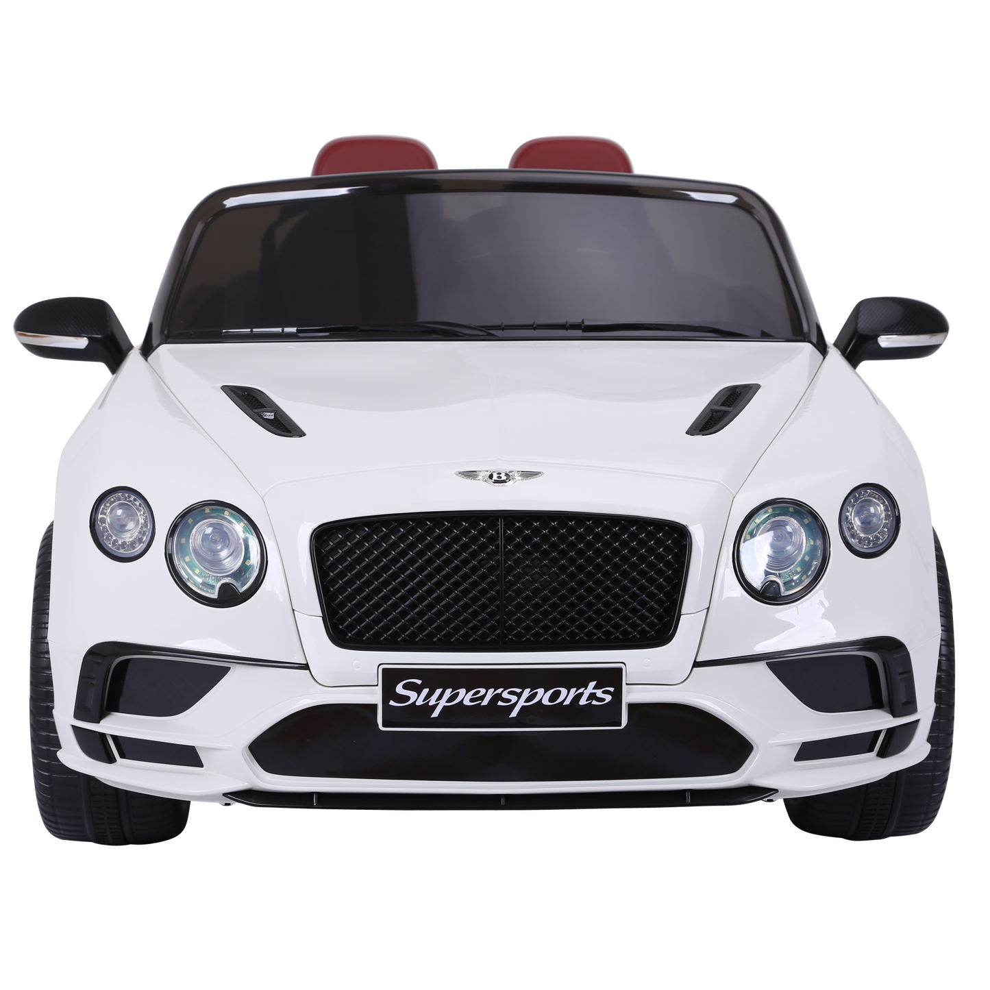 Sähköauto Bentley 2 hengelle, 2x6V, valkoinen, EVA renkailla, NORDIC PLAY
