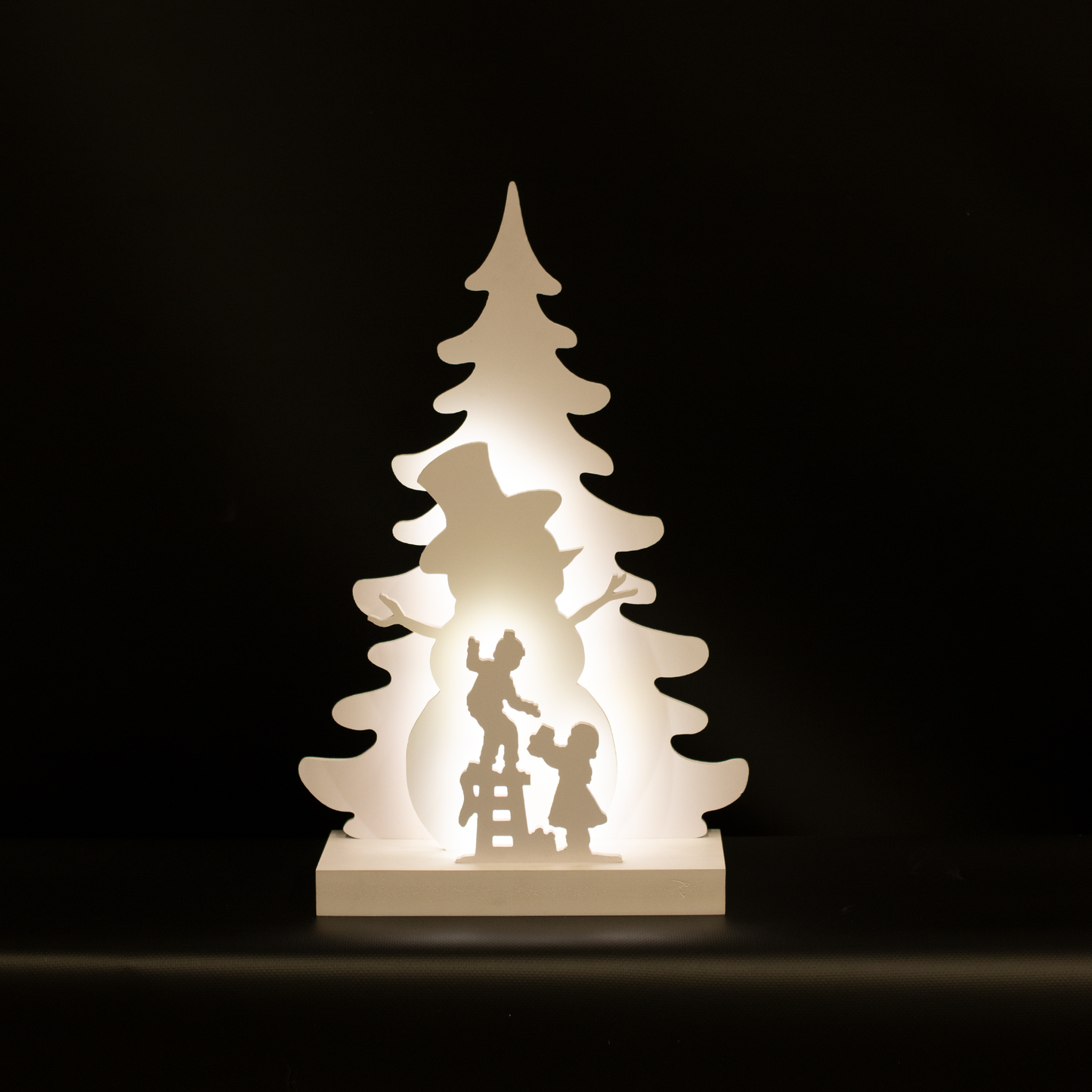 Joulusiluetti 3D LED lumiukko motiivilla NORDIC WINTER