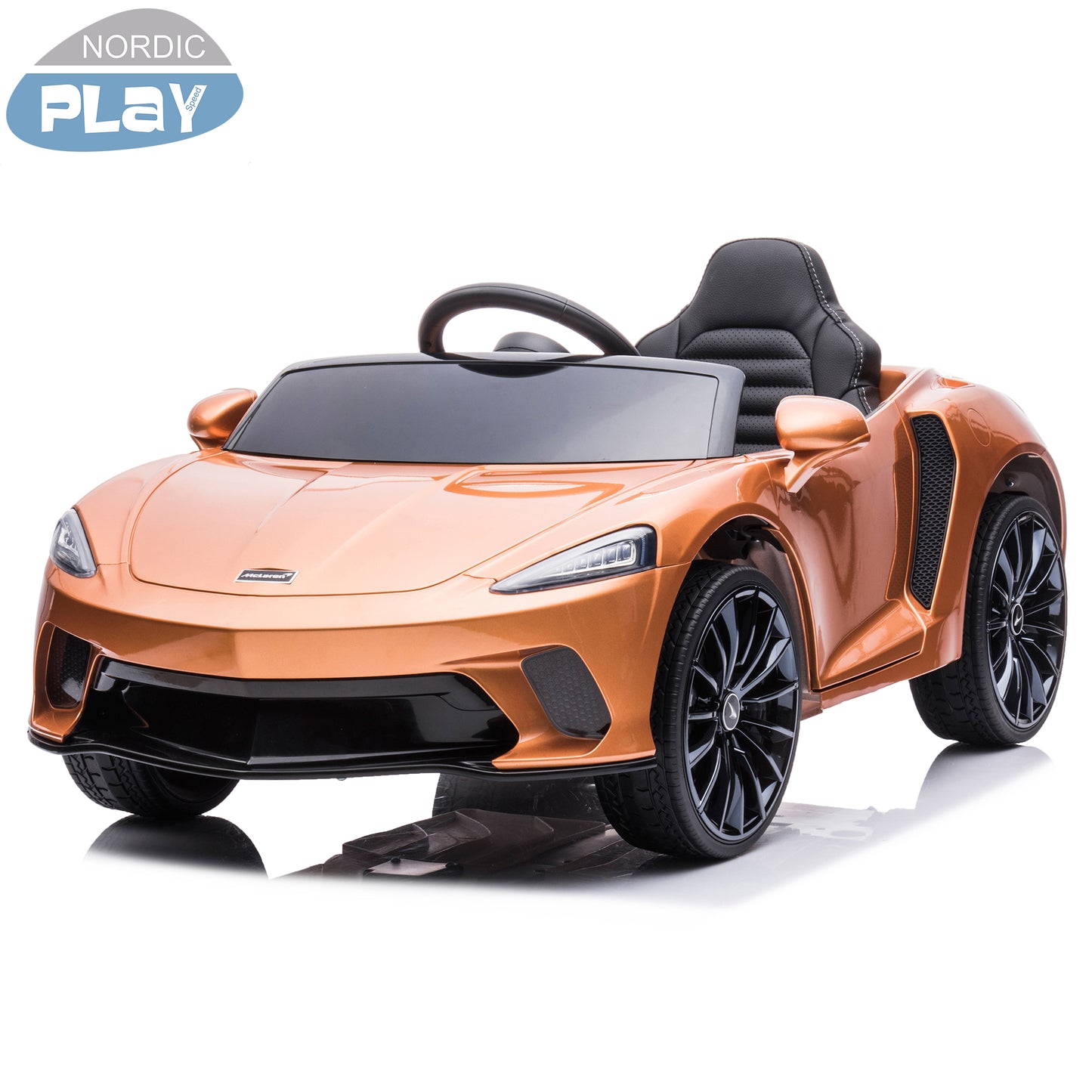 Sähköauto McLaren GT 12V4,5AH, EVA-renkaat, nahkaistuin, BT, spraymaalattua kuparia NORDIC PLAY