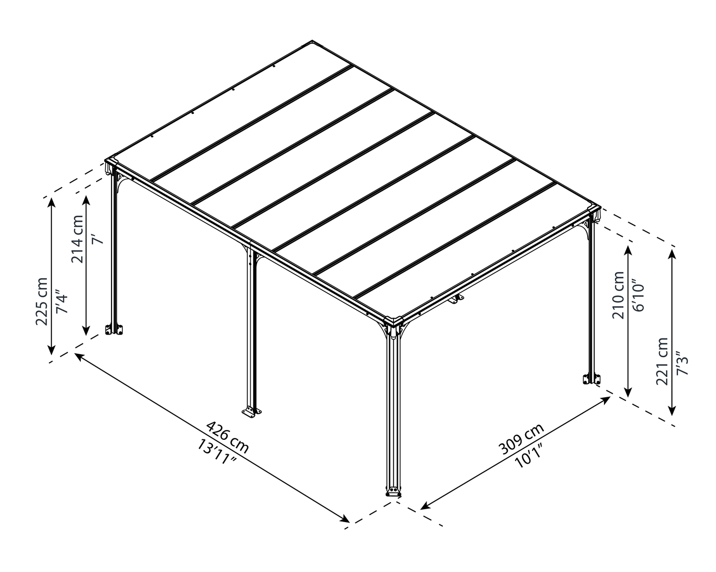 Paviljonki Milano 4300 Palram - Canopia