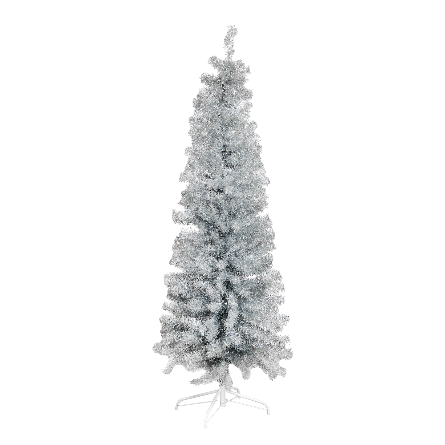 Joulukuusi kapea PVC "BLING", luokka C 180 x 68 cm ilman valoja, hopea NORDIC WINTER