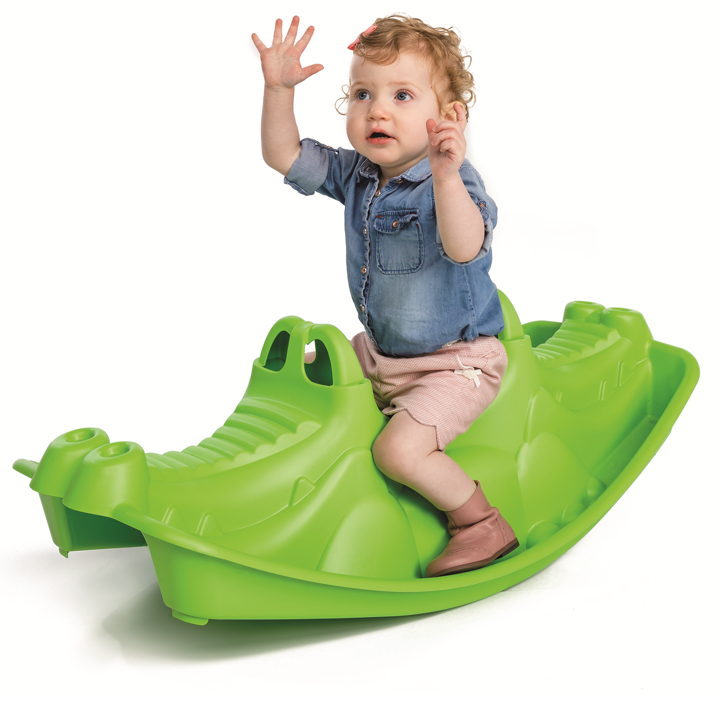 Muovinen krokotiilikiikku, vihreä PARADISO TOYS