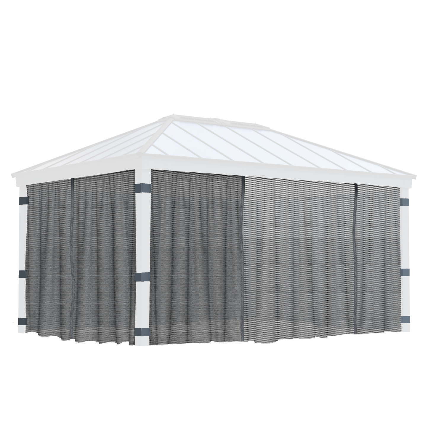 Hyttysverkkosetti, 4 verhoa, sopii 4,2 x 6 m Dallas -paviljonkiin