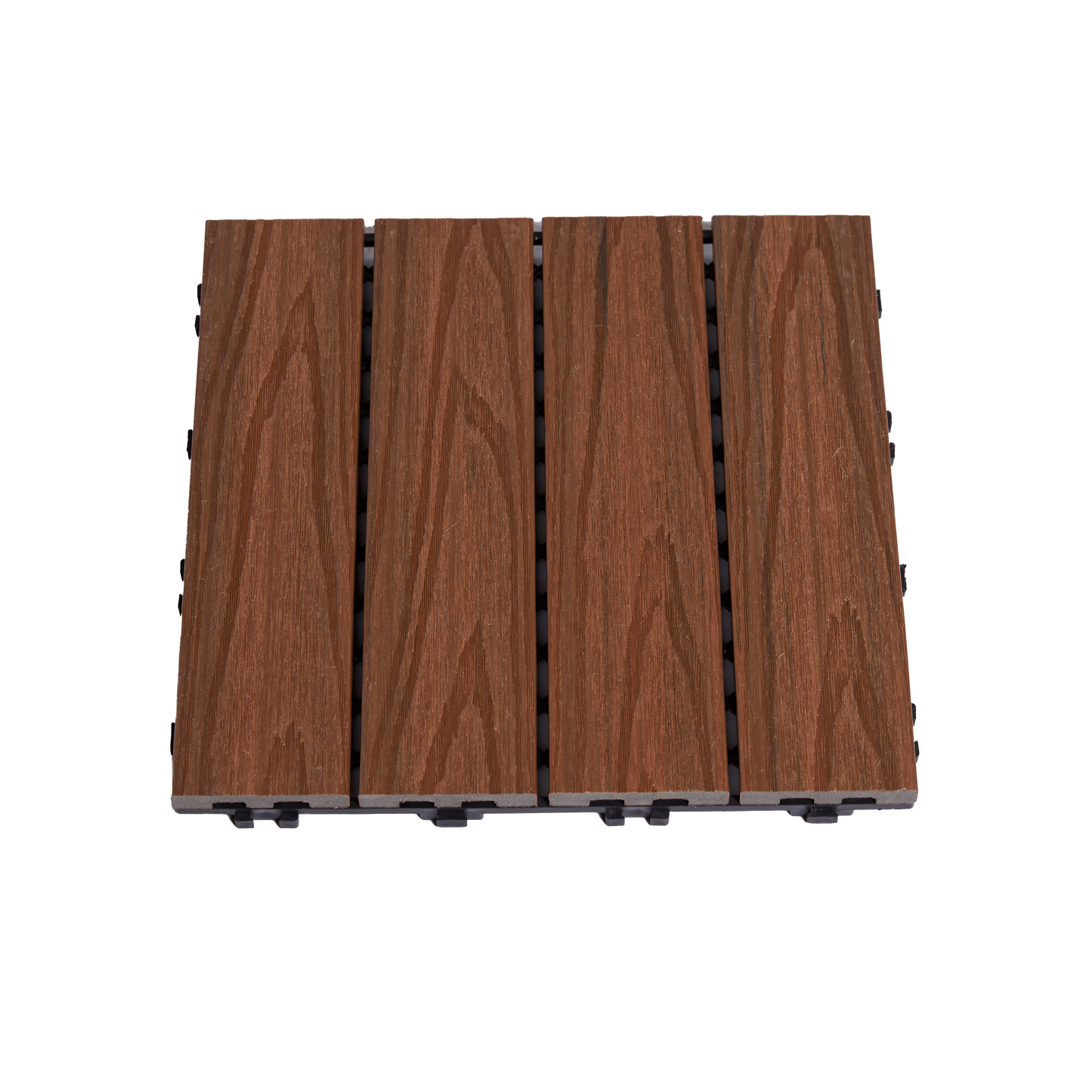 Terrance deck tiles composite 30 x 30 cm 4 kpl., tiikinvärinen HORTUS
