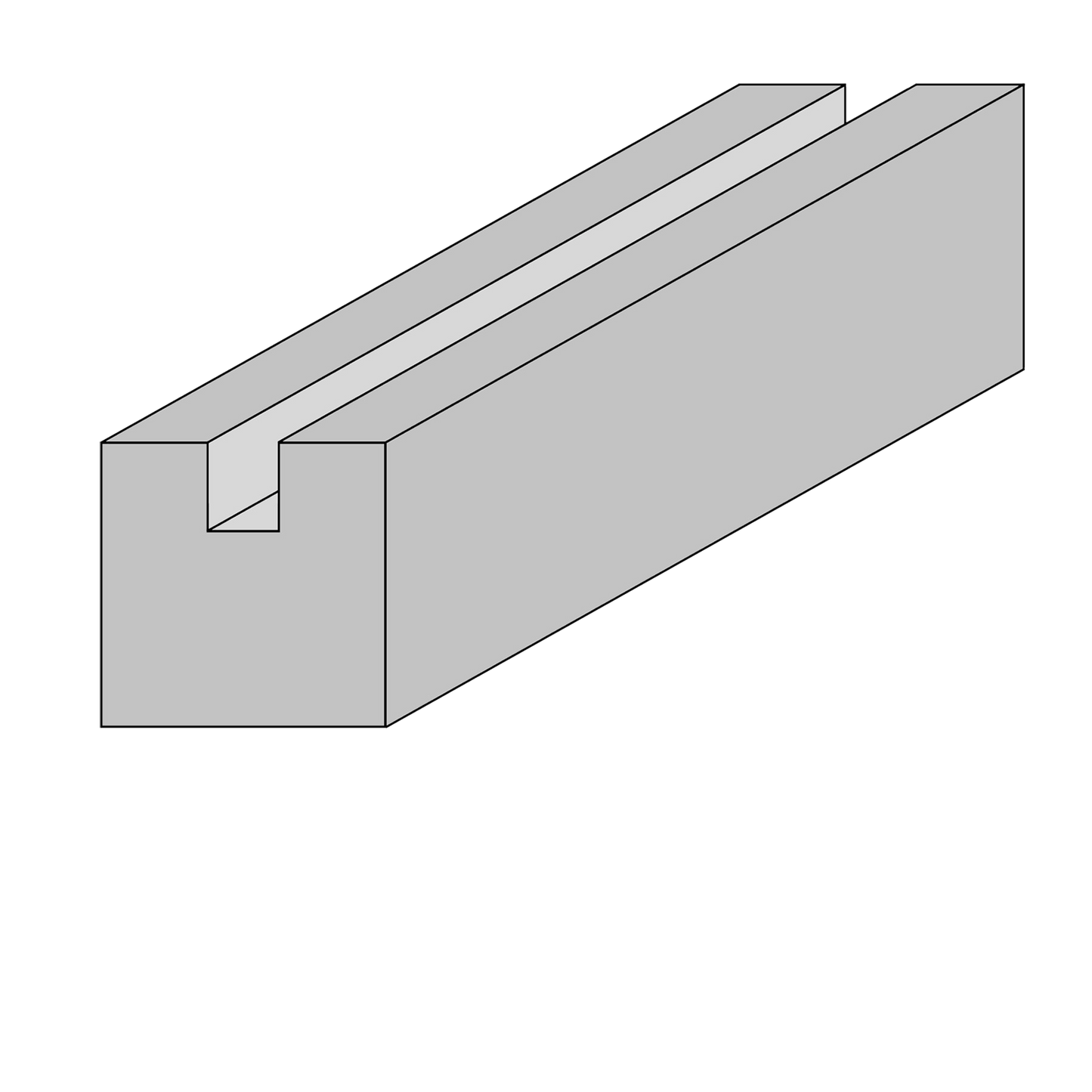 Päätytolppa (U -muoto) profiiliaitaan, 90x90x2700 mm HORTUS