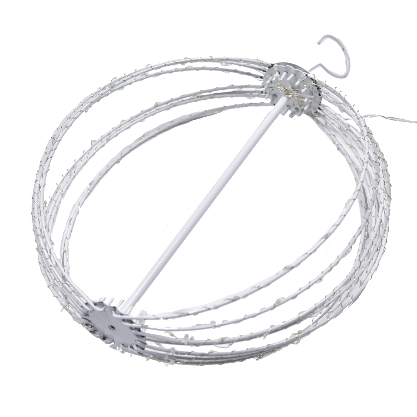 Metallipallo valkoinen, LED valoilla, 320 lediä, Ø50 cm, 230V NORDIC WINTER