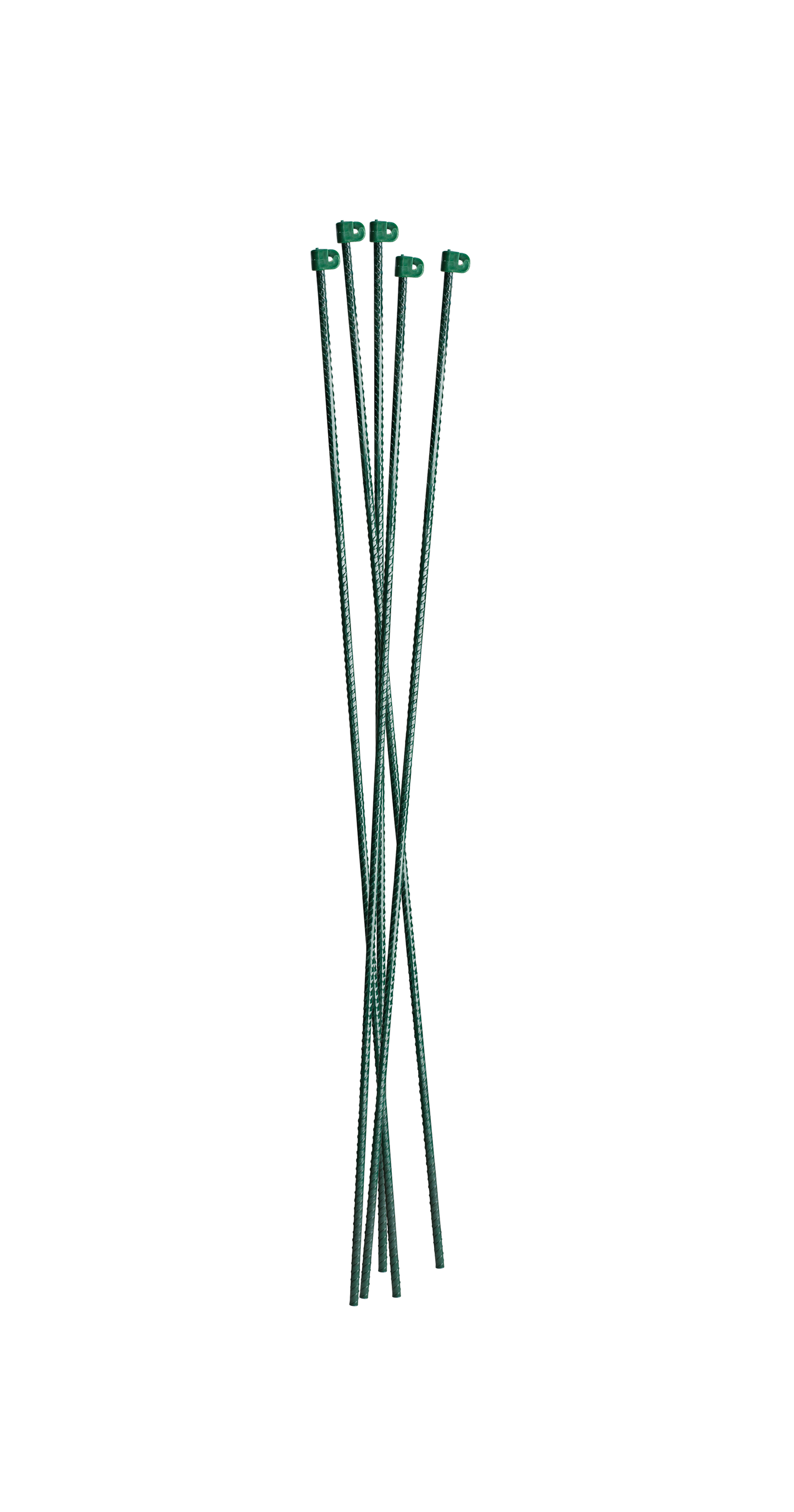 Harjaterästolppa, 8 mm, vihreä, vihreä suojus, 110 cm x 25