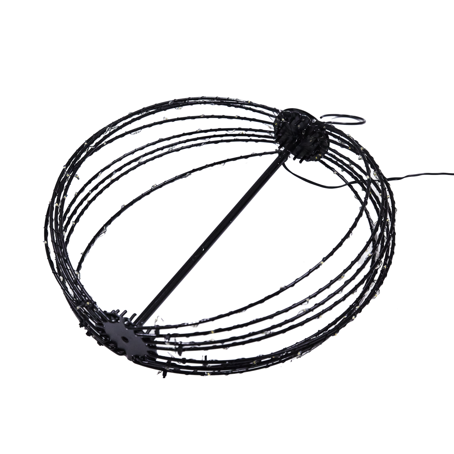 Metallipallo musta, LED valoilla, 320 lediä, Ø50 cm, 230V NORDIC WINTER