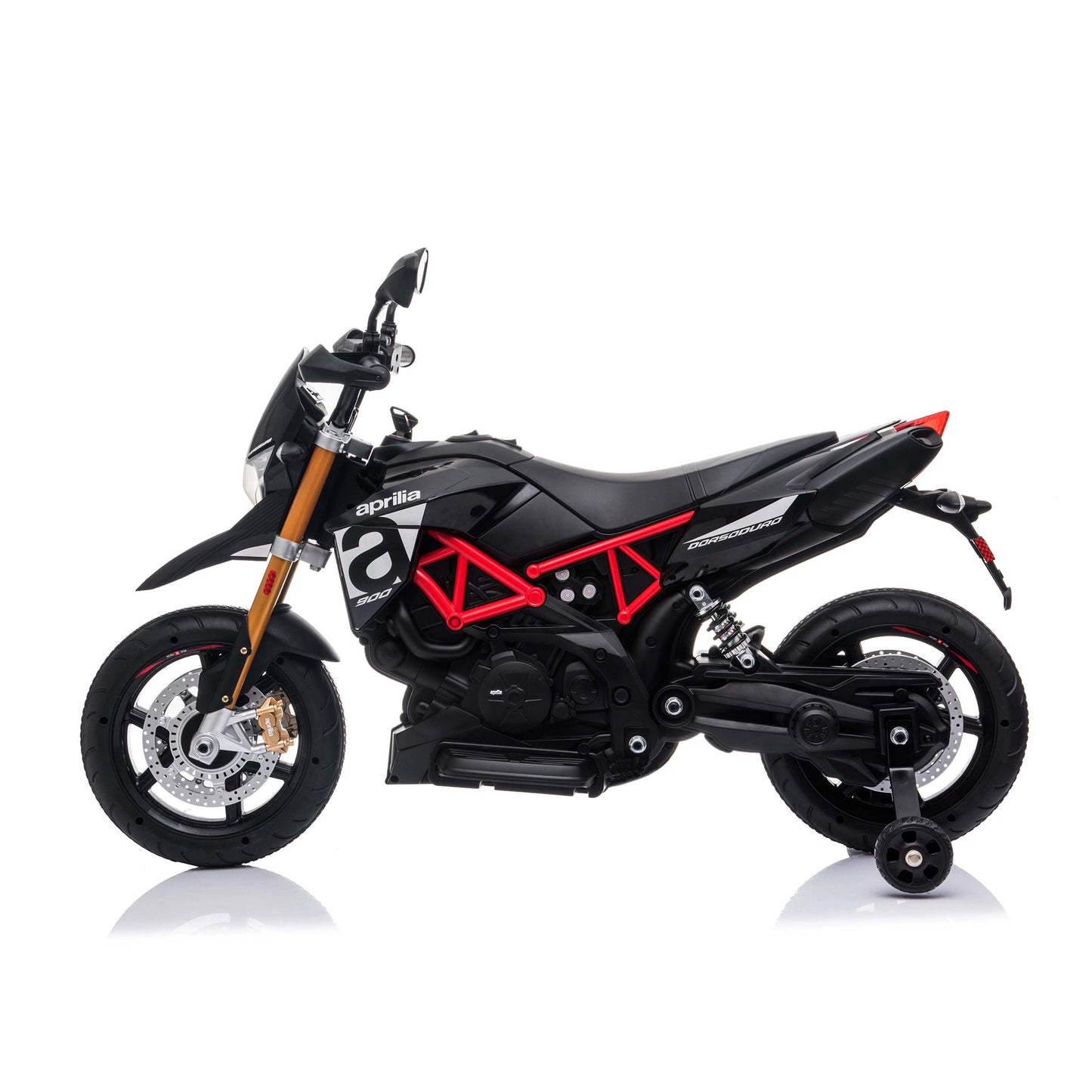 Aprilia Dorsoduro 900 sähkömoottoripyörä 12 V, musta NORDIC PLAY