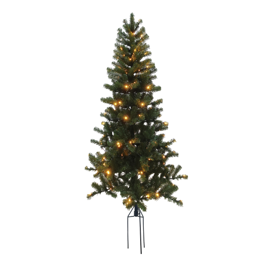 Joulukuusi PVC "ASKE" Luokka B+, ulkokäyttöön, 150 x 90 cm valoilla NORDIC WINTER
