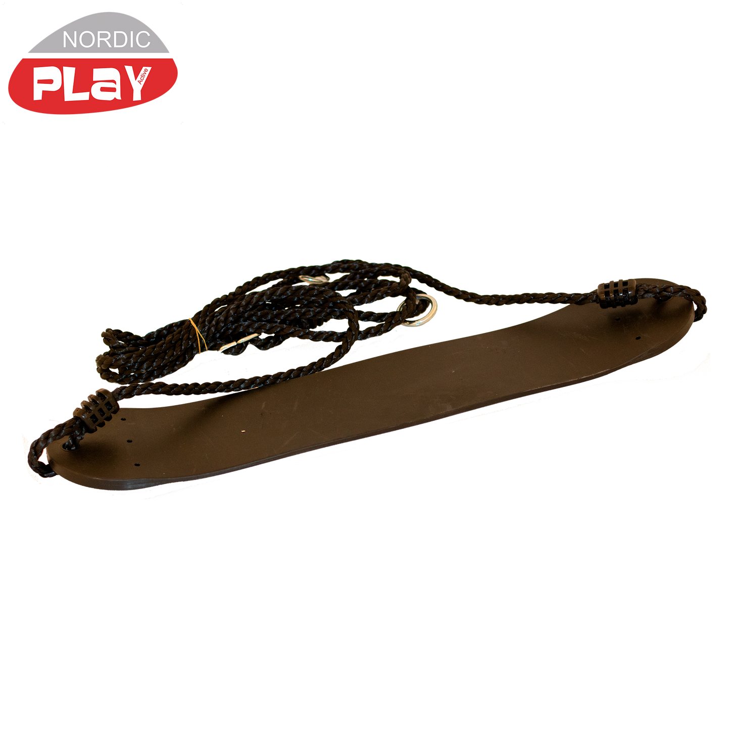 Pehmeä keinuistuin, musta, musta köysi NORDIC PLAY