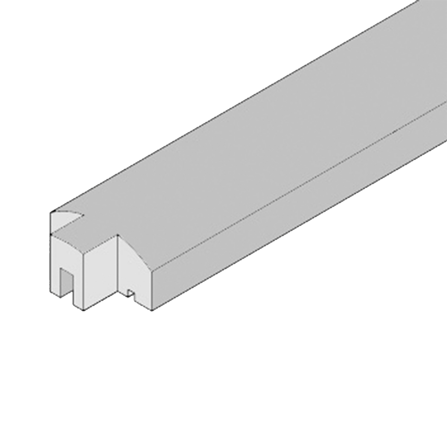 Kaareva ylälauta profiiliaitaan, paksuus 20 mm, kork. 6 cm, pit. 200 cm HORTUS