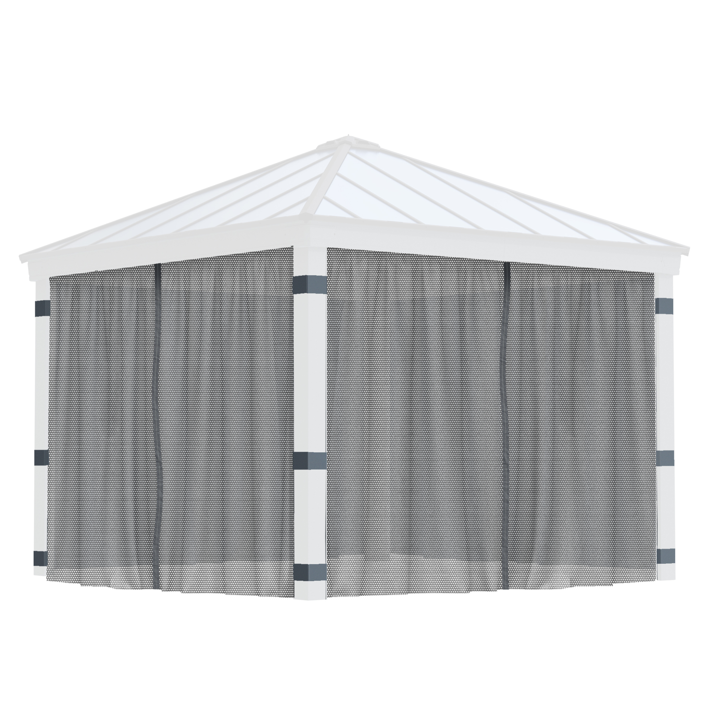 Hyttysverkkosetti, 4 verhoa, sopii 4,2 x 4,2 m Dallas -paviljonkiin