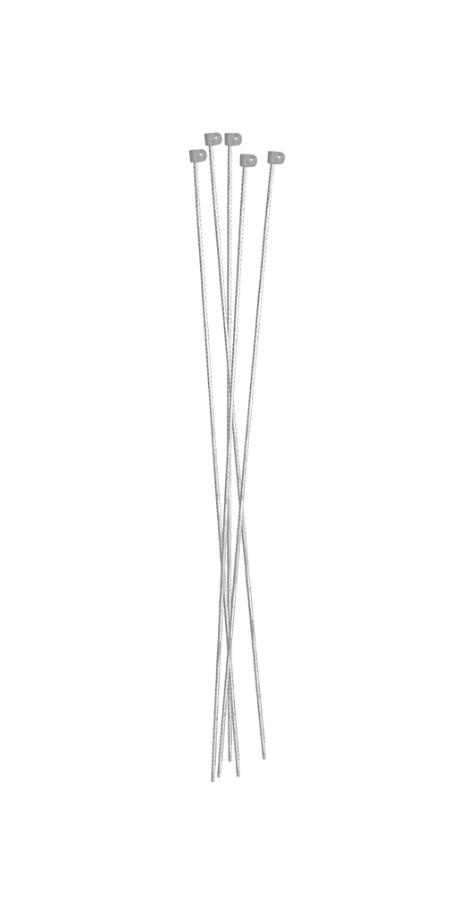 Harjaterästolppa, 8 mm, harmaa, harmaa suojus, 110 cm x 25