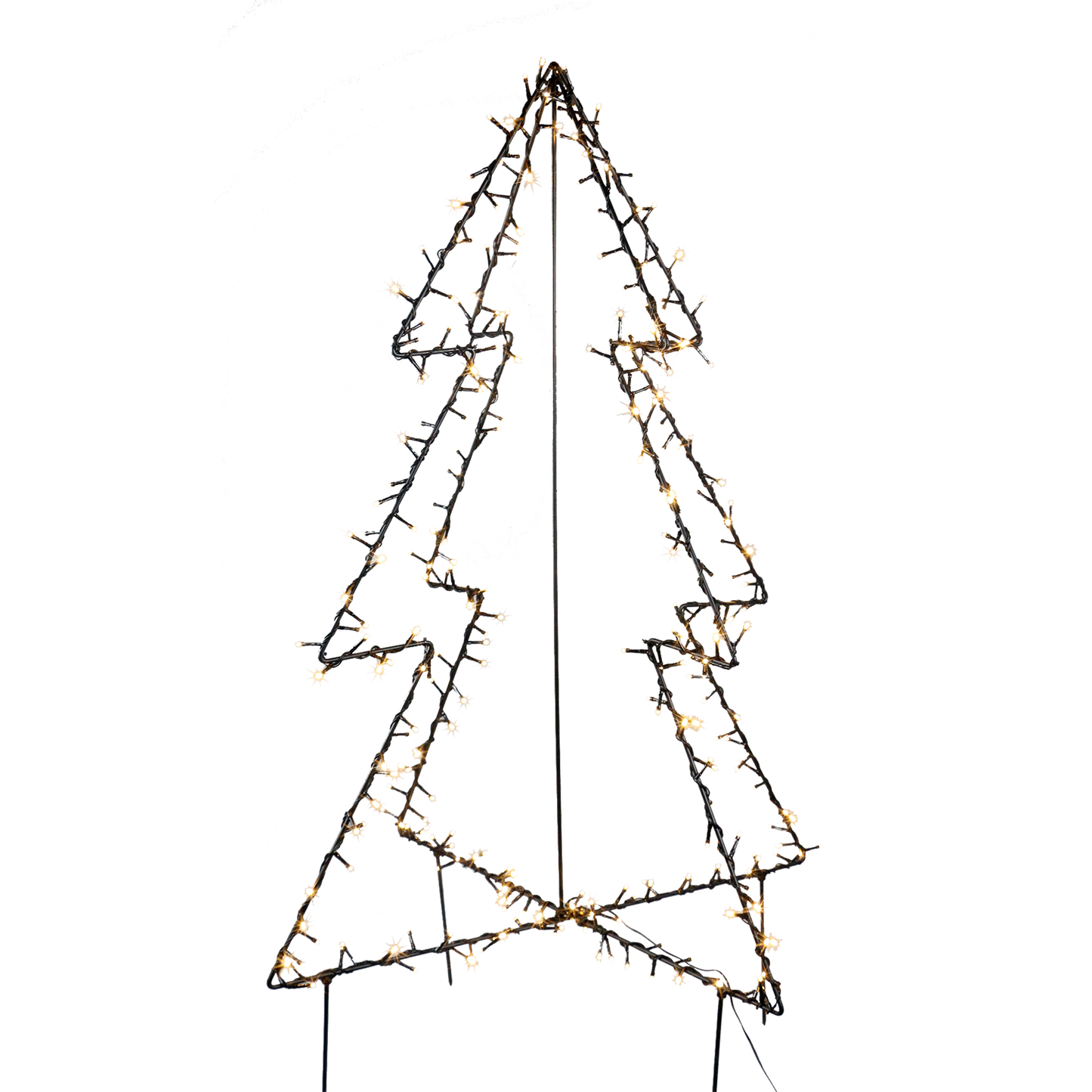Metallinen joulukuusi, 120 cm, 130 LED -valoa NORDIC WINTER