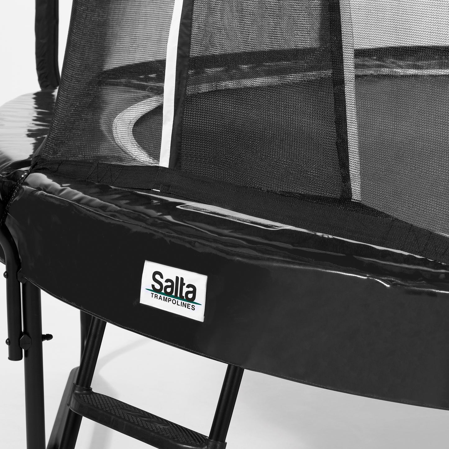 Trampoliini First Class Ø366 cm, musta sis. Portaat Salta