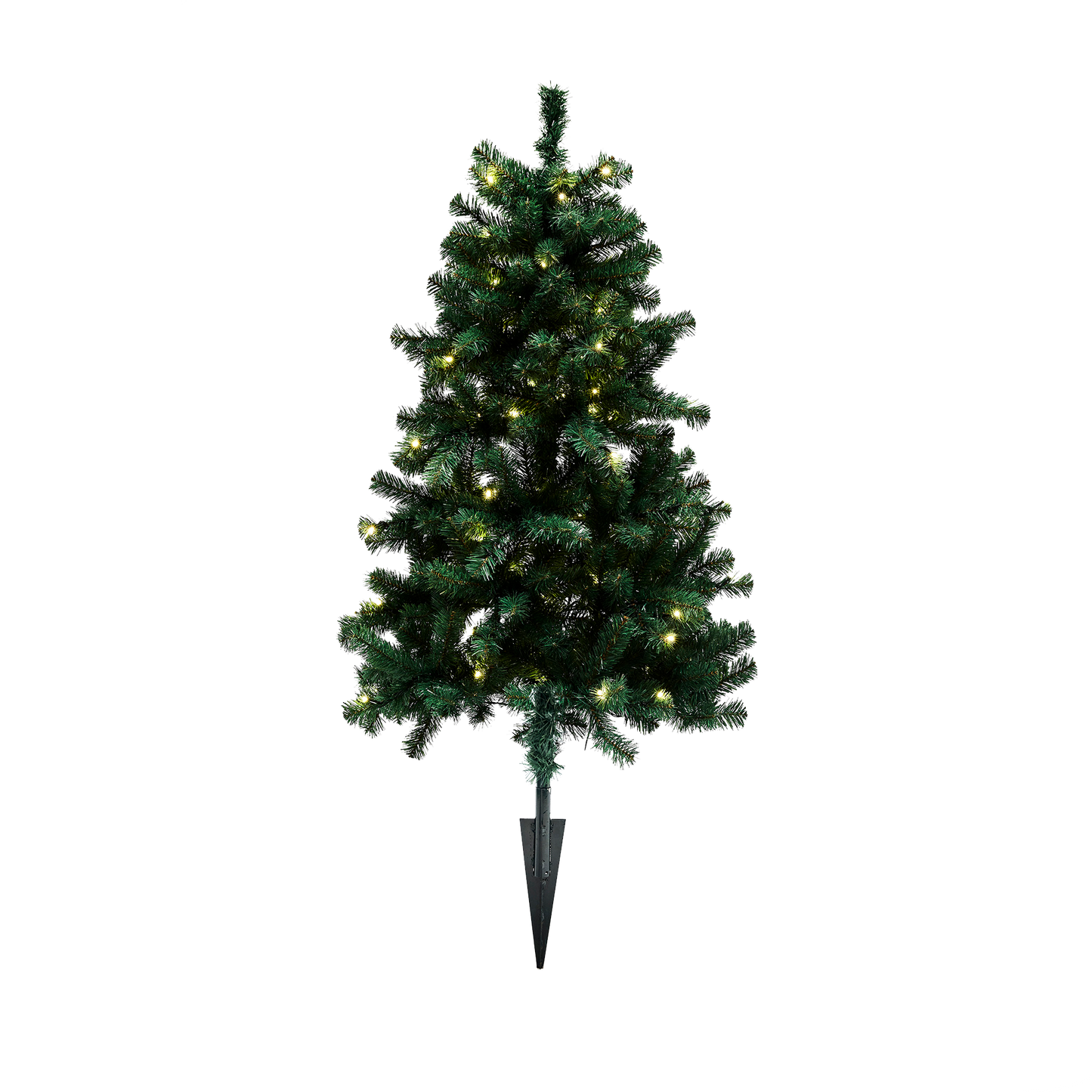 Joulukuusi PVC ”ASKE”, ulkokäyttöön, maakiila, Luokka B+, 120 x 82 cm valoilla NORDIC WINTER