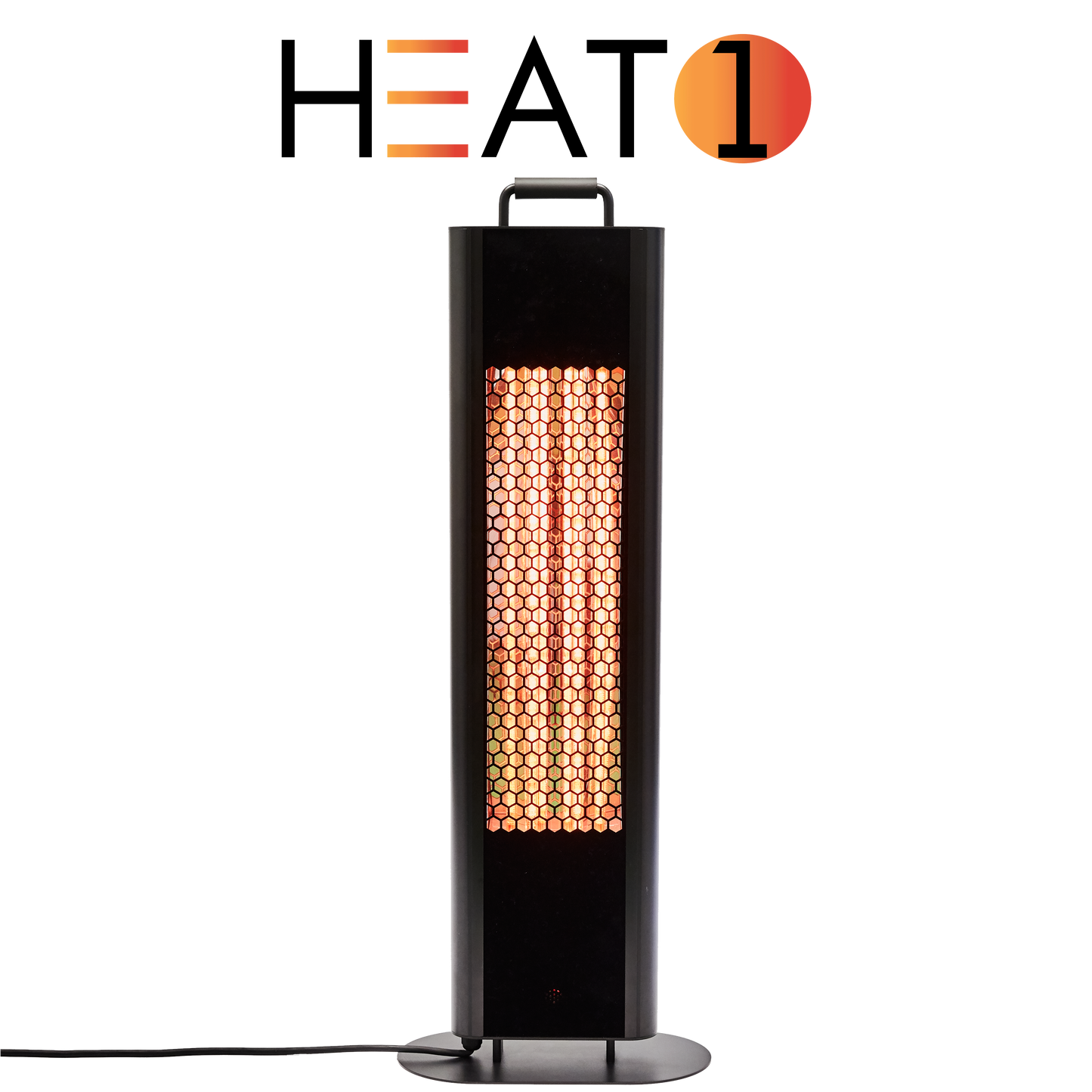 Terassilämmitin ECO high-line lattiamalli 2000W, musta HEAT1
