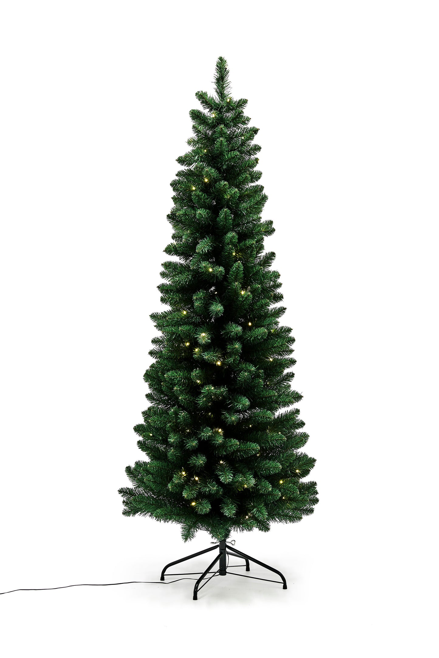 Joulukuusi Kapea PVC "NOR", Luokka B+, 180 x 68 cm valoilla NORDIC WINTER