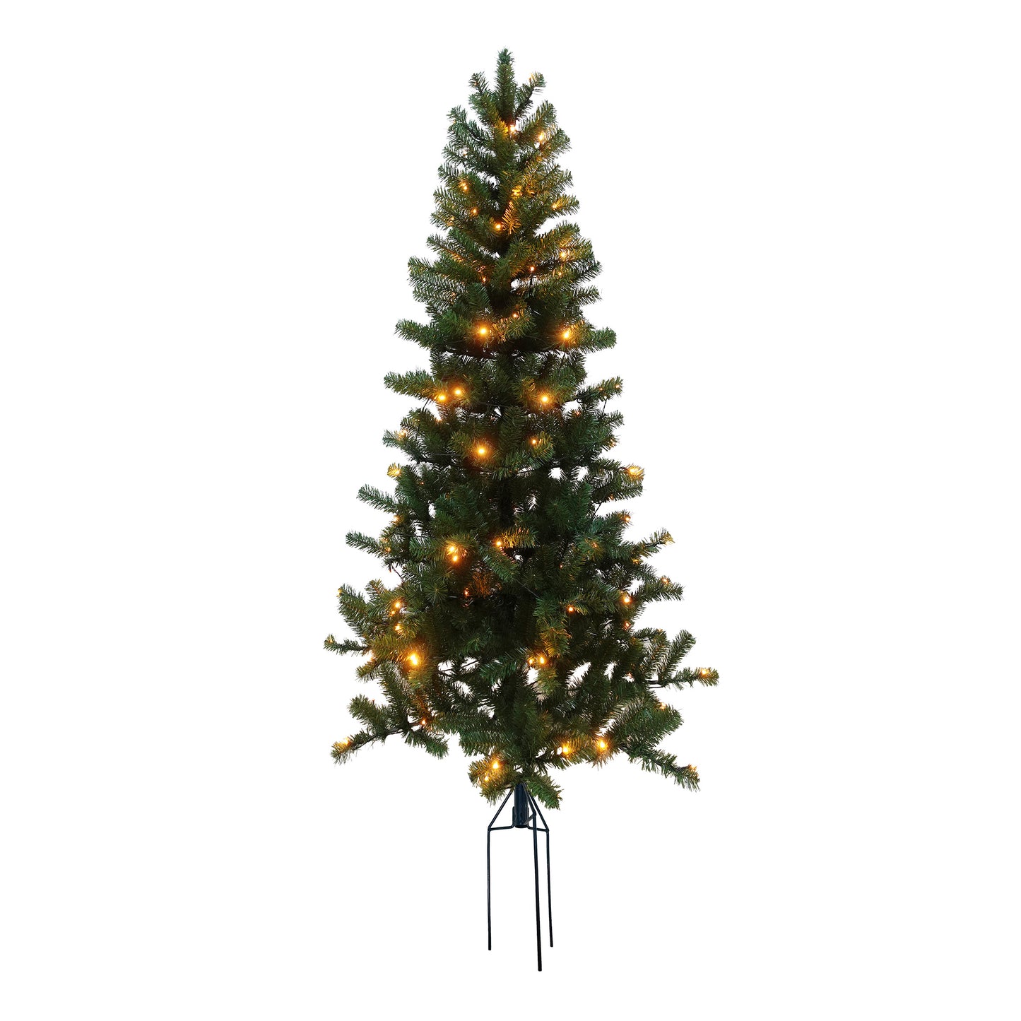 Joulukuusi PVC "ASKE" Luokka B+, ulkokäyttöön, 150 x 90 cm valoilla NORDIC WINTER