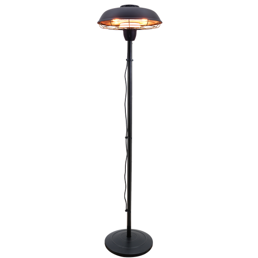 Terassilämmitin 900/2100W lattiamalli, HA, musta HORTUS