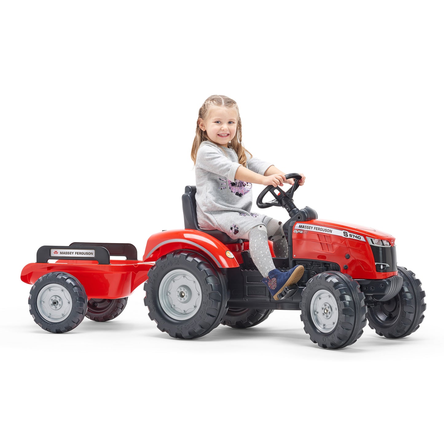 Traktori peräkärryllä FALK Massey Ferguson