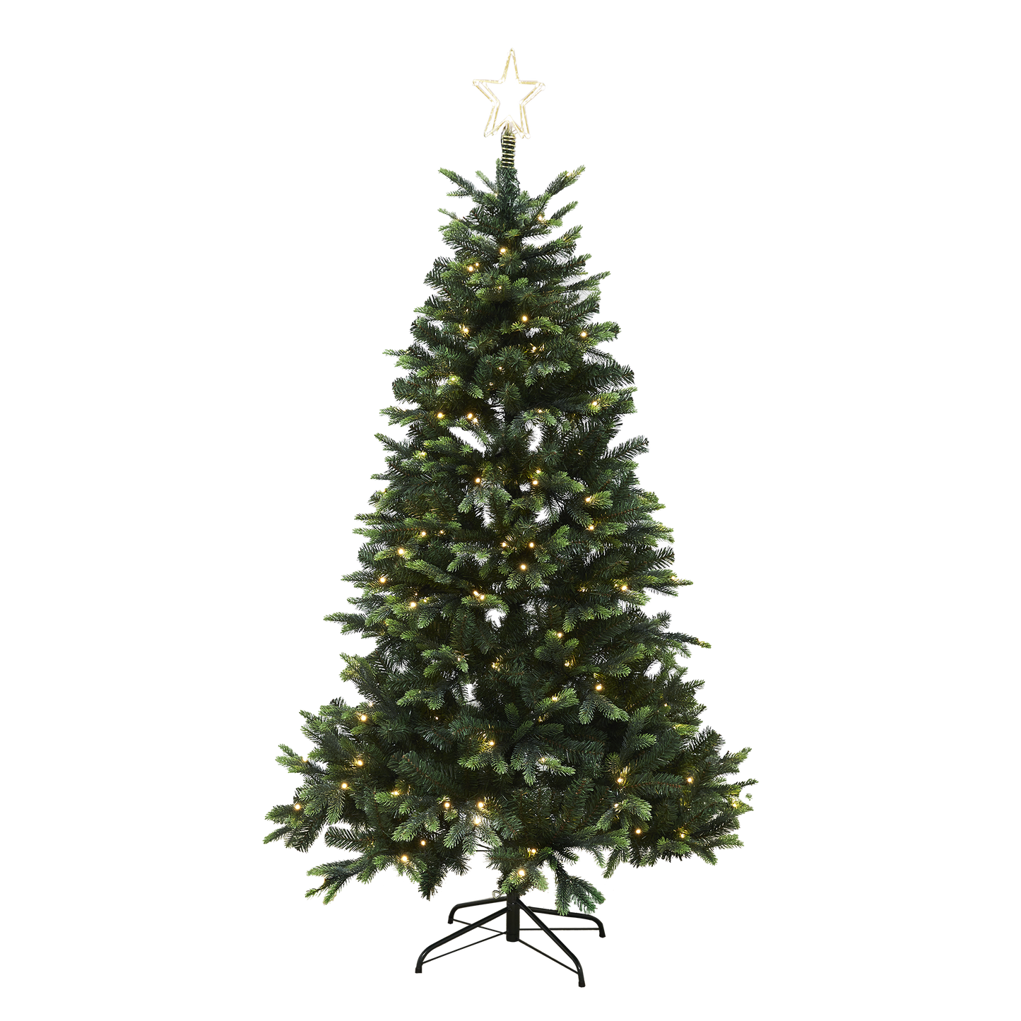 Joulukuusi PE/PVC "LIFA", Luokka A+ 260X170 CM valoilla ja  latvatähdellä NORDIC WINTER