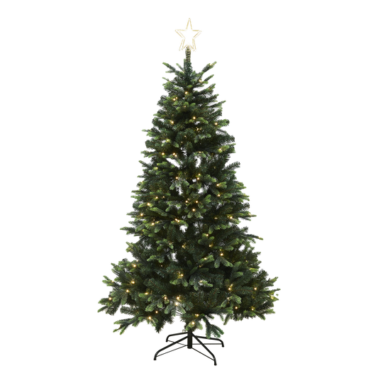 Joulukuusi PE/PVC "LIFA", Luokka A+ 260X170 CM valoilla ja  latvatähdellä NORDIC WINTER