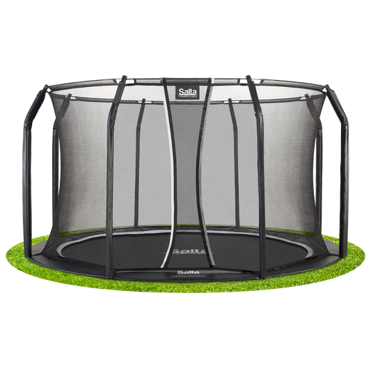 Trampoliini Royal Baseground Ø396 cm, musta, sis. Turvaverkon Salta
