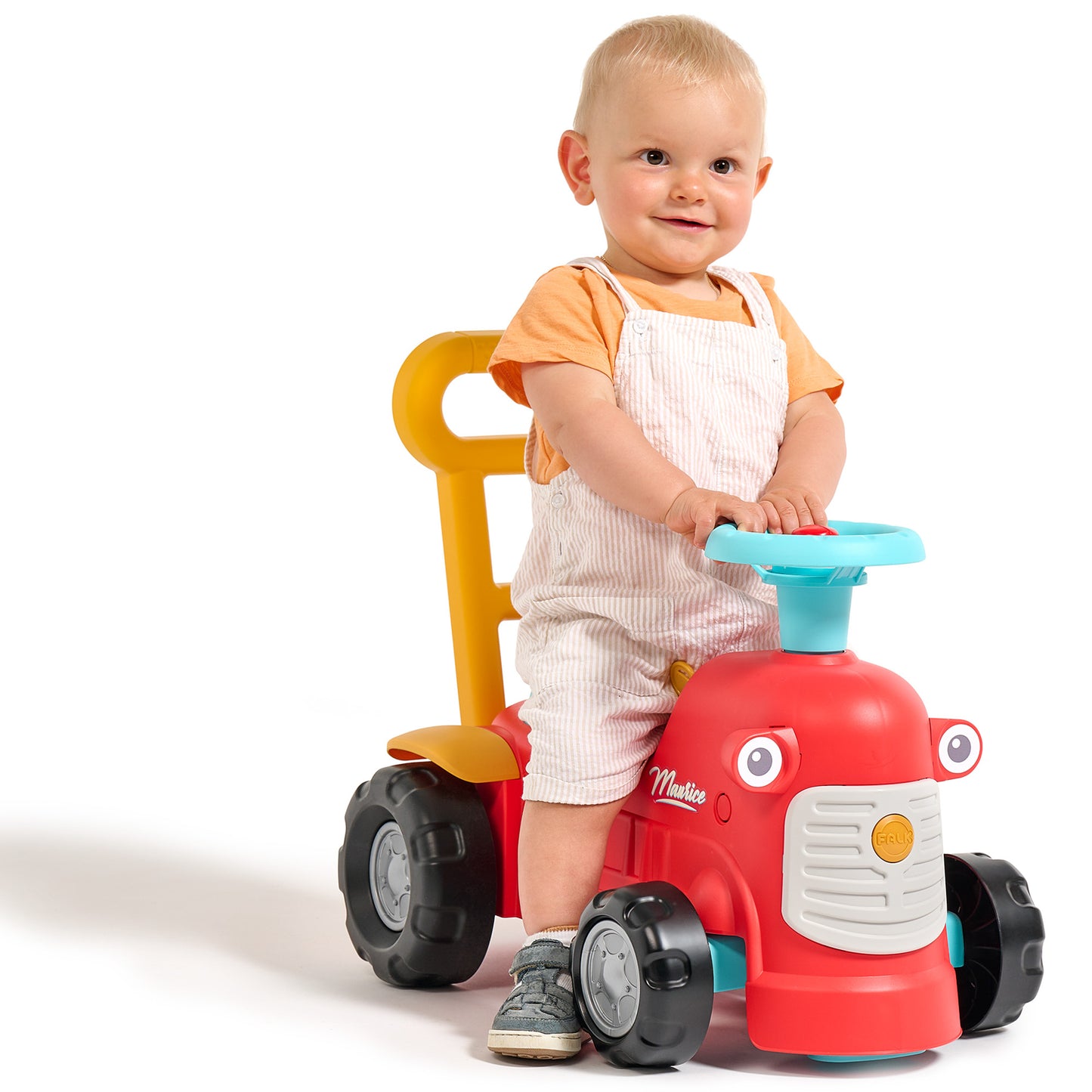 Potkuauto Maurice, ohjauspyörä, äänimerkki ja ergonominen kävelytuki FALK