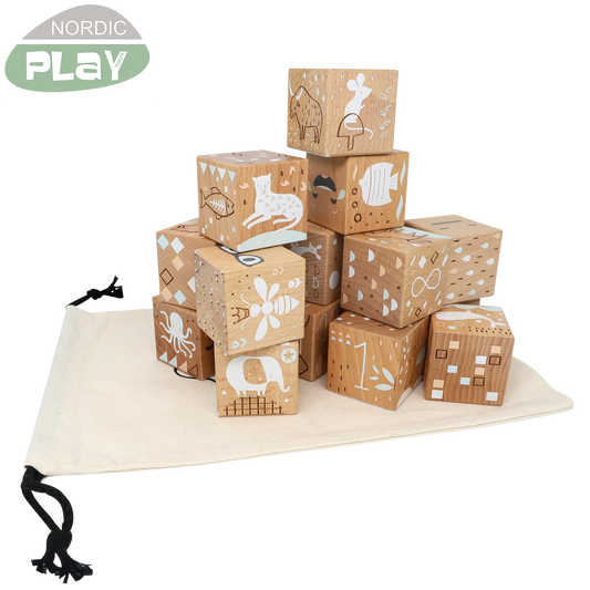 Pyökkiset puupalikat 16 kpl. NORDIC PLAY Nature