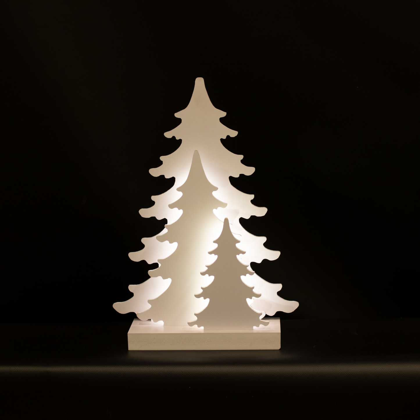Joulusiluetti 3D LED puu motiivilla NORDIC WINTER