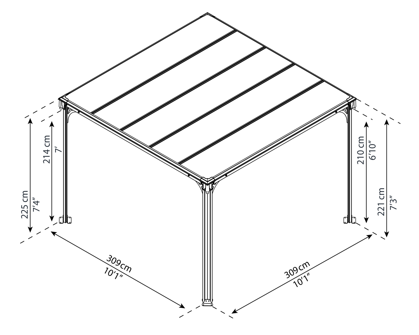 Paviljonki Milano 3000 Palram - Canopia