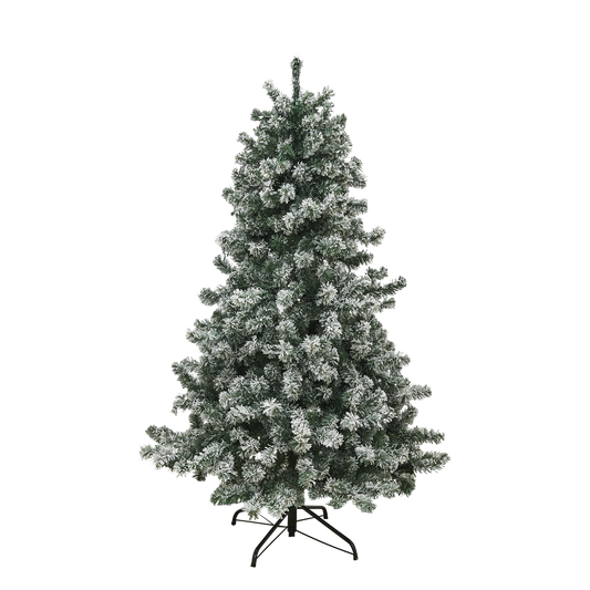 Joulukuusi PVC "FROST" lumipeitteellä, Luokka B+, 180X118 cm valoilla NORDIC WINTER