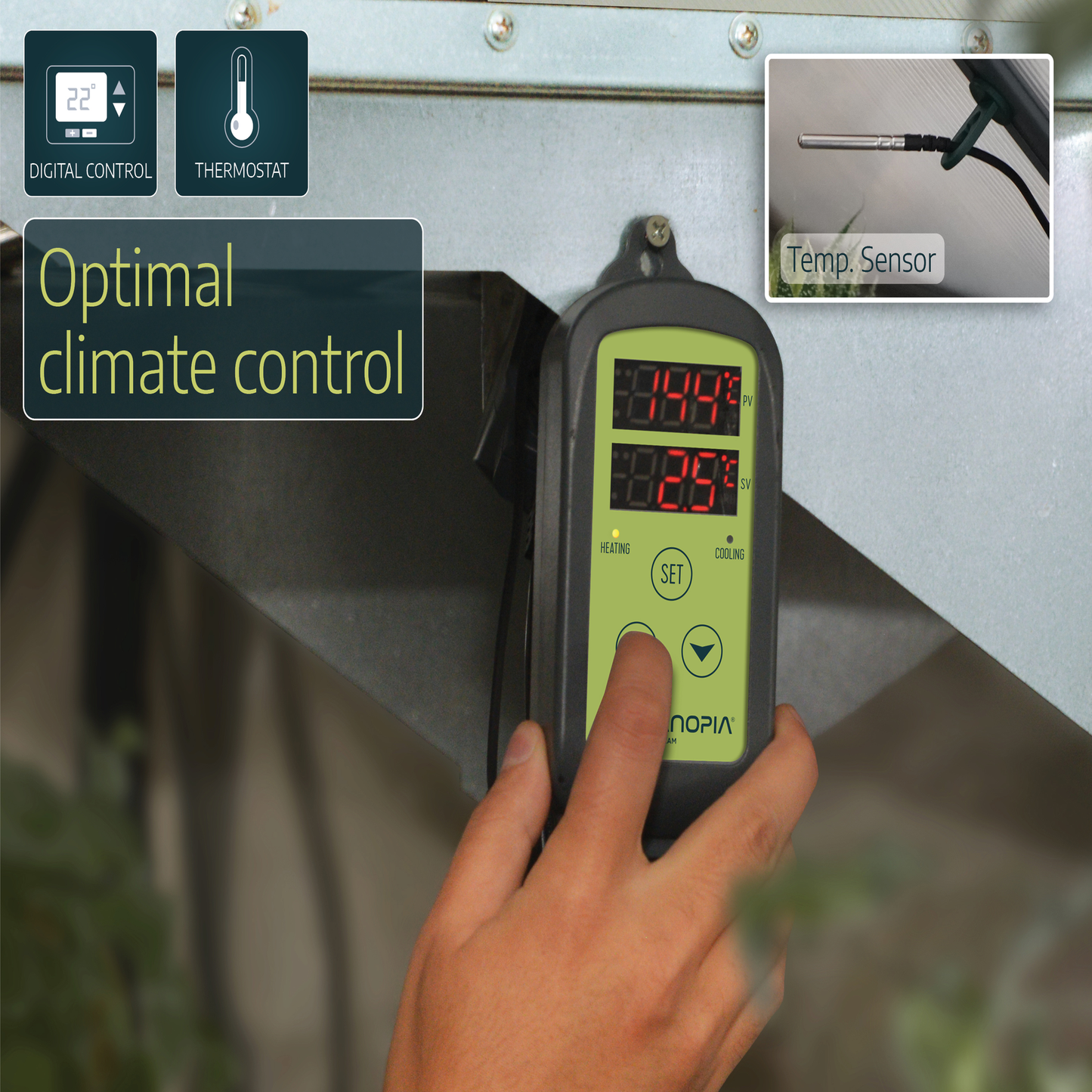 Kasvihuoneen lämmitin termostaatilla 2400 W Palram - Canopia
