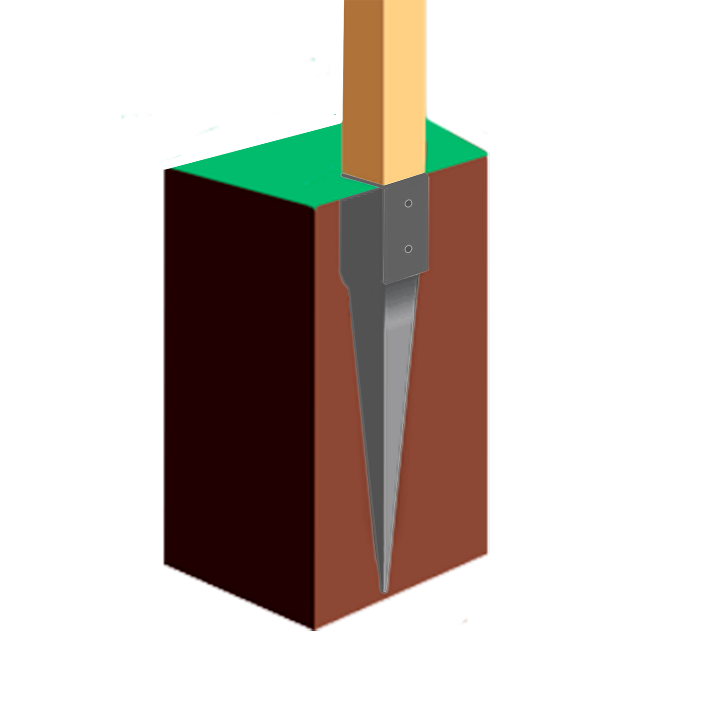 5 kpl erä, ECO Tolpan maakiila 101 x 101 x 745 mm