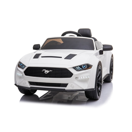Sähköauto Ford Mustang 2X12V akut (24V), EVA -renkaat edessä, keinonahkaistuin