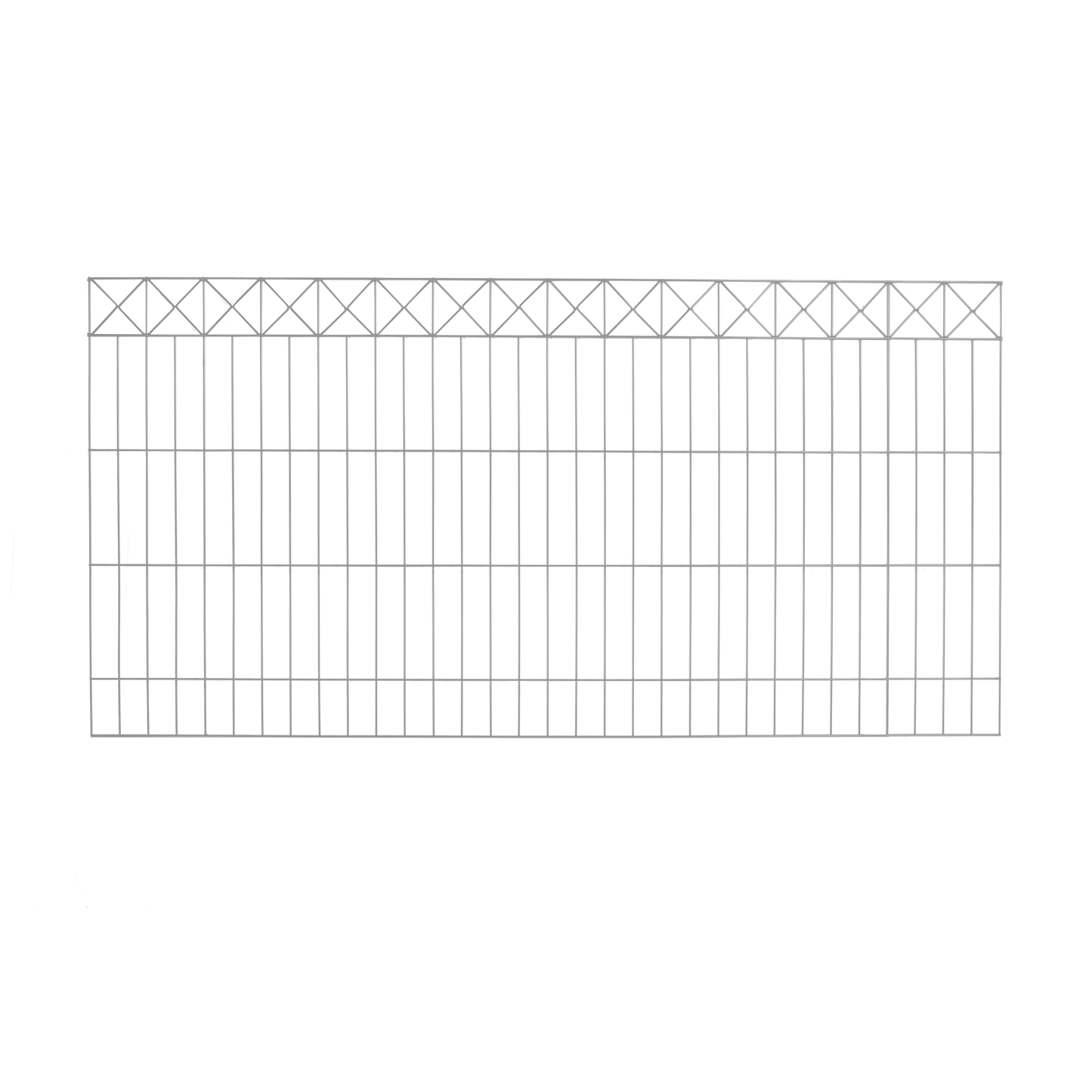 Paneeliaita ”X” –koristeella, galvanoitu 75 cm