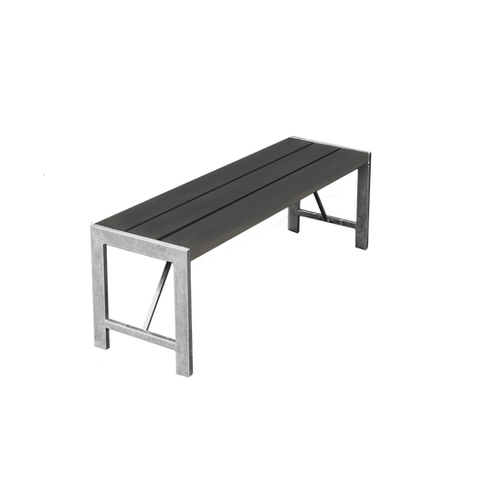 Penkki H-malli, 123 cm, antrasiitti non-wood ja galvanoitu runko HORTUS