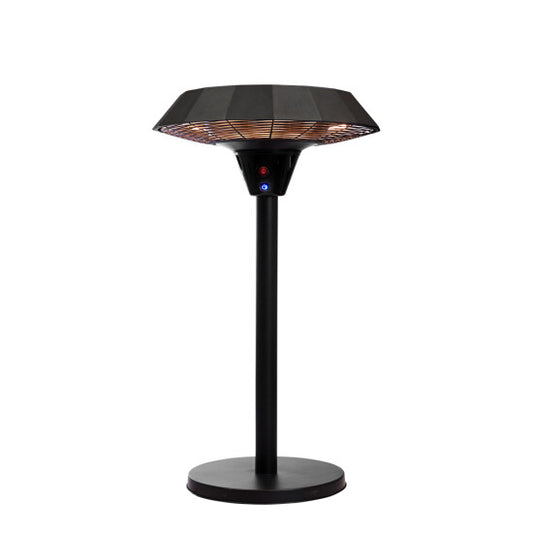 Terassilämmitin, pöytämalli 'Ufo' 800/1200/2100 W HA, musta HORTUS