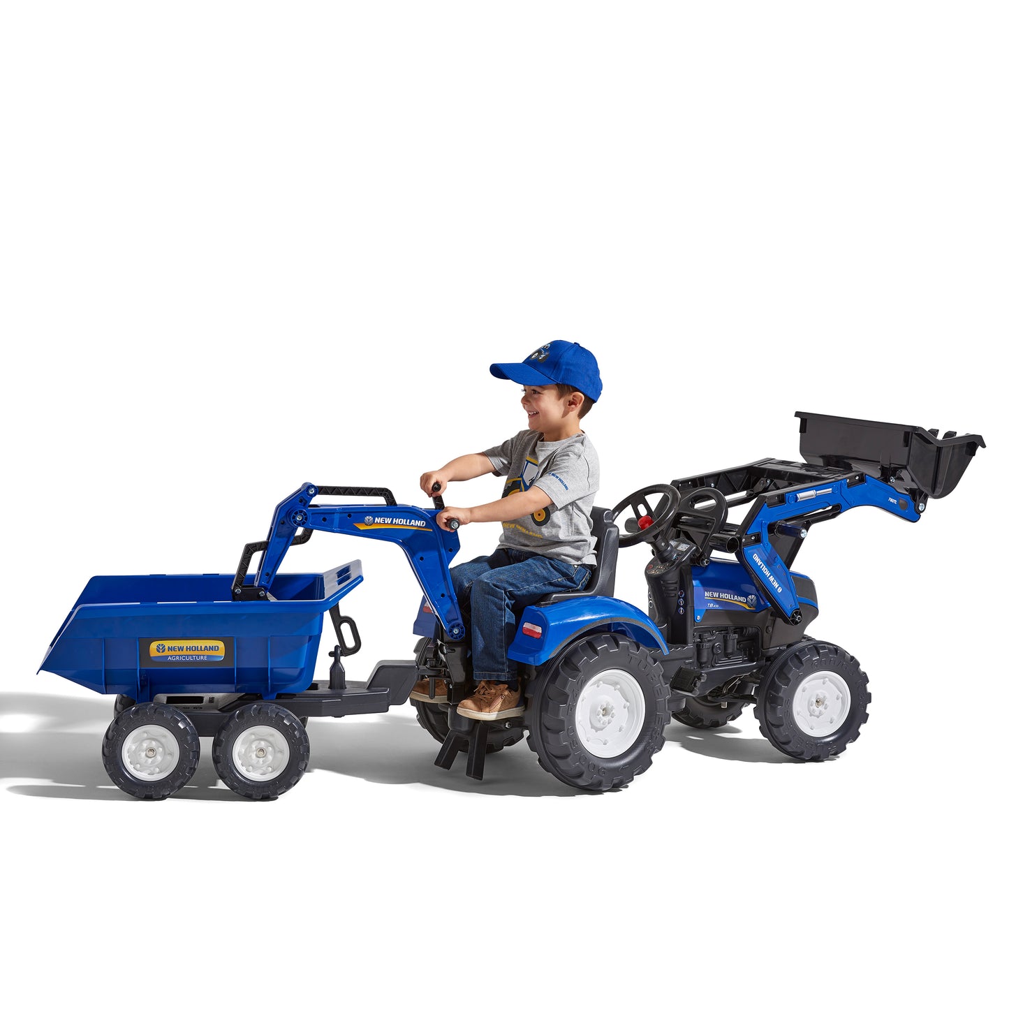 Kaivuri sis. peräkärryn kipillä FALK New Holland