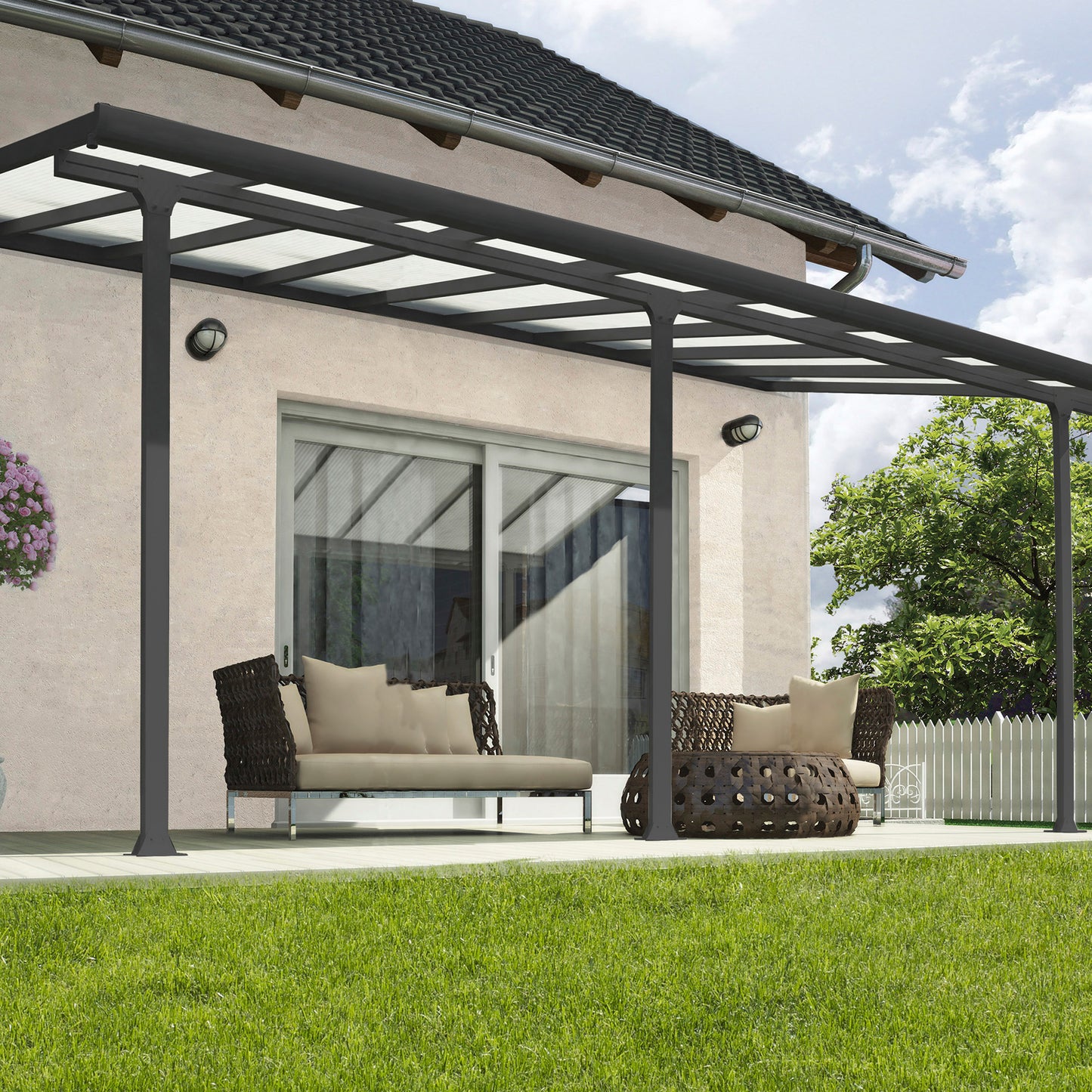 Terassikatos Feria 16,1 m2, harmaa Palram - Canopia