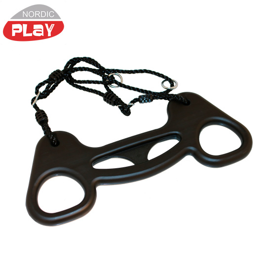 Trapetsikeinu, musta, musta köysi NORDIC PLAY
