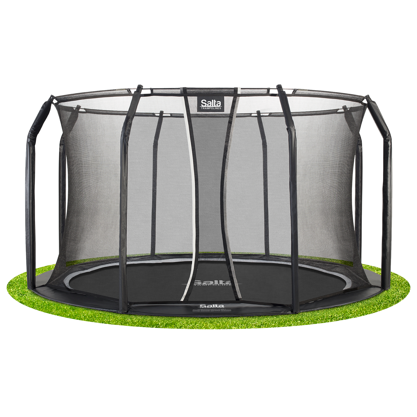 Trampoliini Royal Baseground Ø305 cm, musta, sis. Turvaverkon Salta