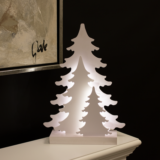 Joulusiluetti 3D LED puu motiivilla NORDIC WINTER